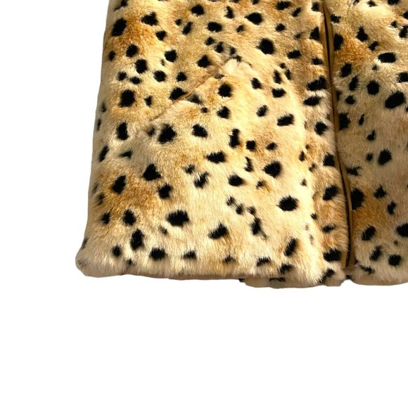 Marc Baxis Los Angeles Vintage Women's Leopard Print Faux Fur Vest S - Picture 5 of 5